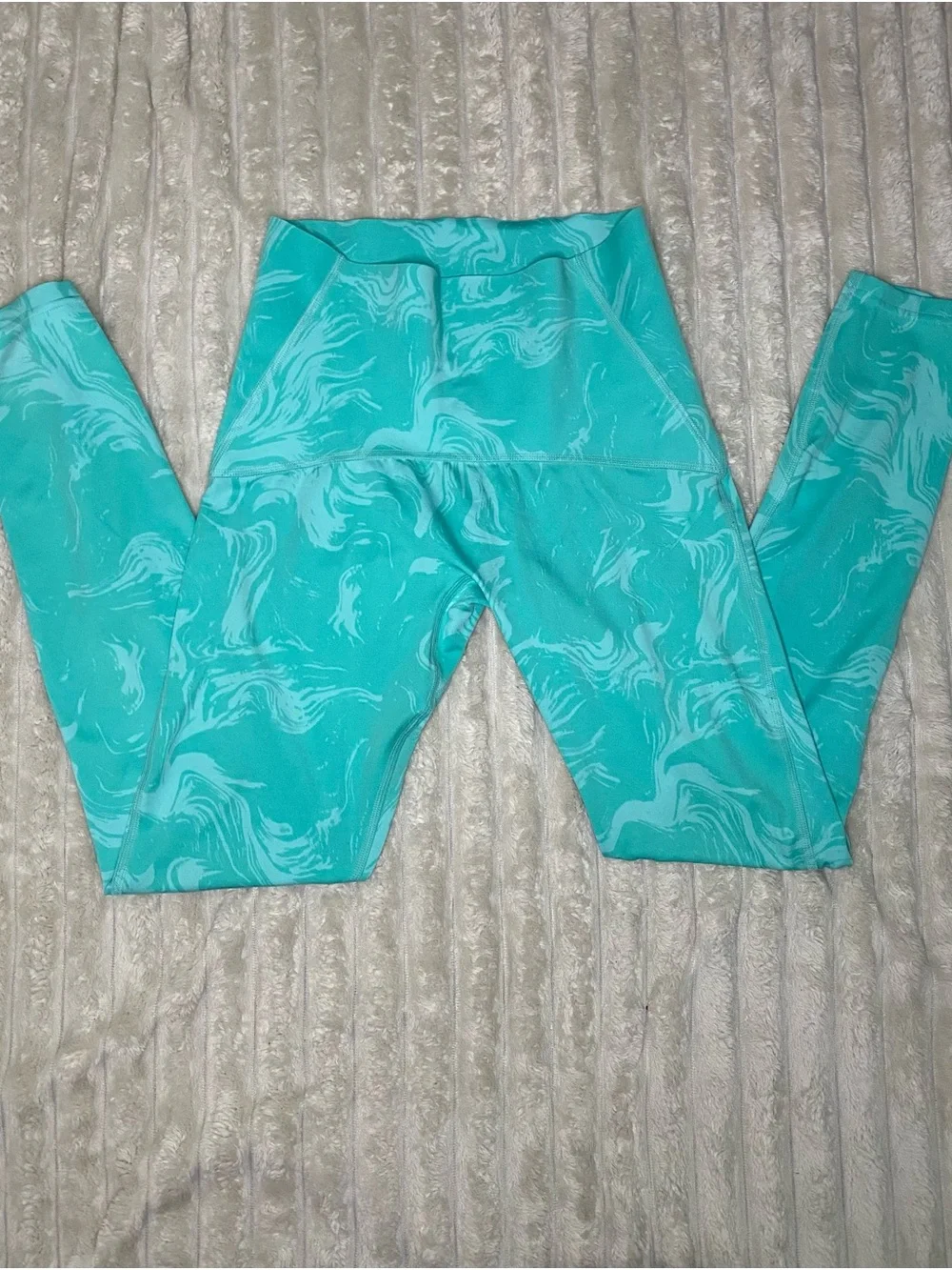 Gymshark Teal Marble High-Waist Leggings